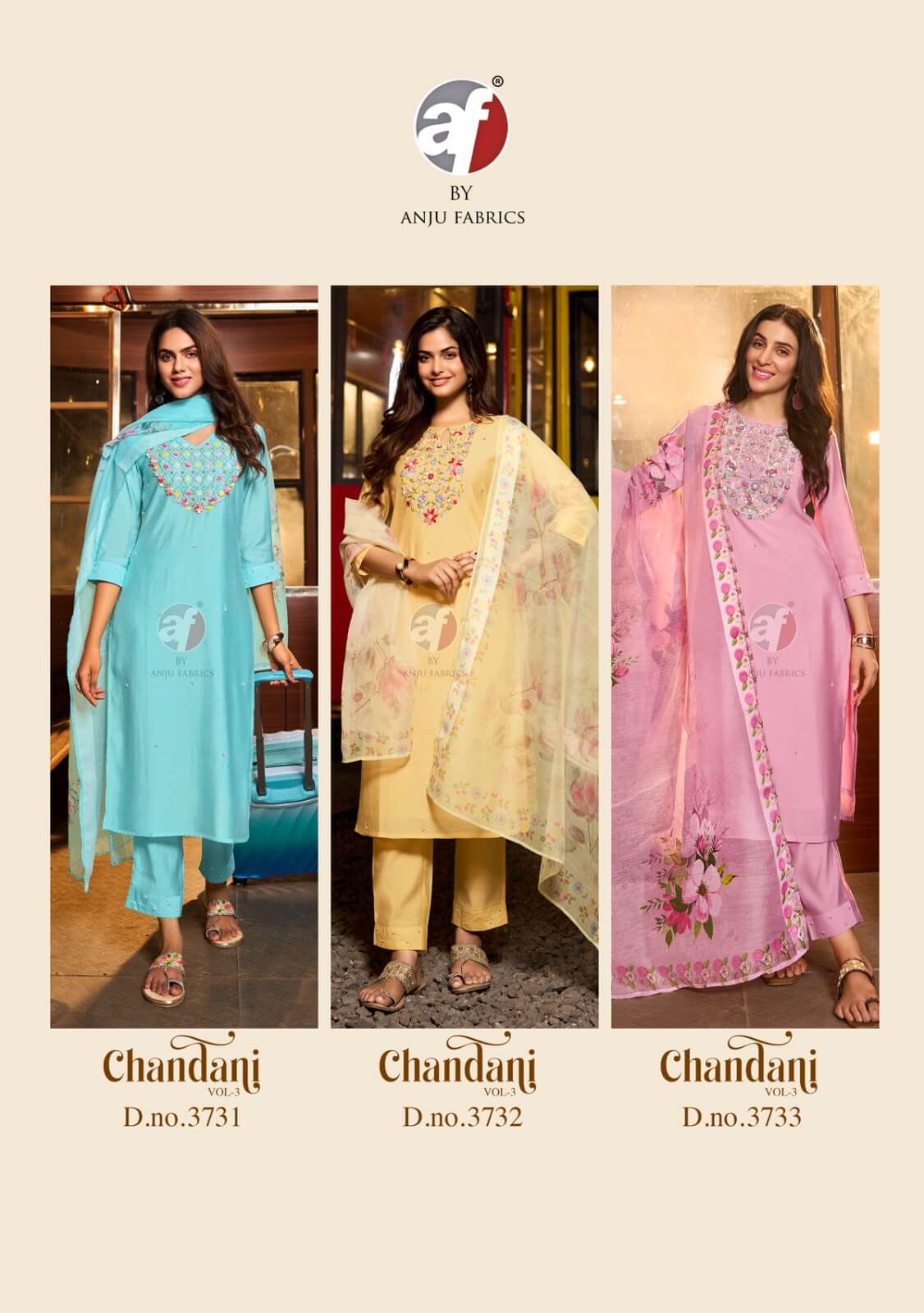 Anju Fabrics Chandani Vol 3 Readymade Dress Catalog collection 7