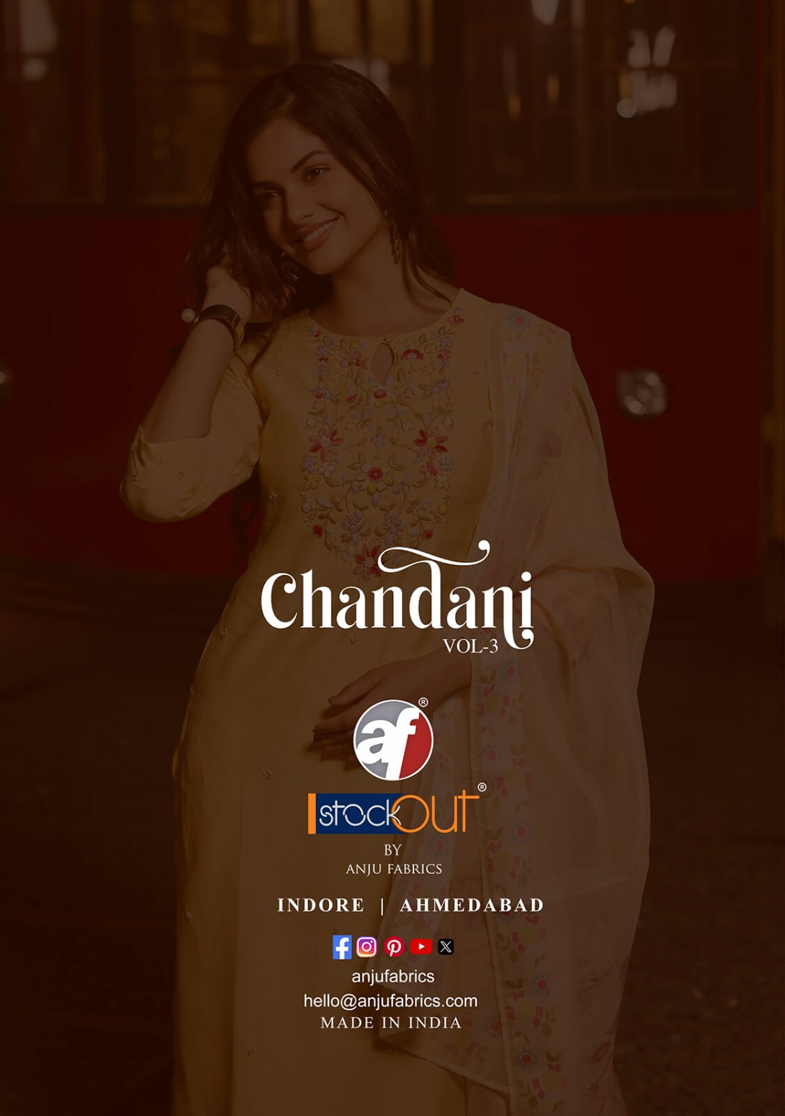 Anju Fabrics Chandani Vol 3 Readymade Dress Catalog collection 5