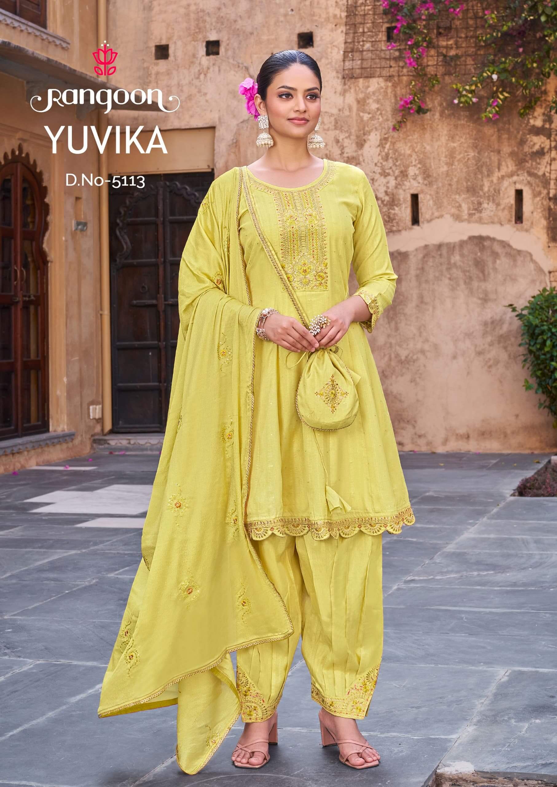 Rangoon Yuvika Embroidery Salwar Kameez Catalog collection 5