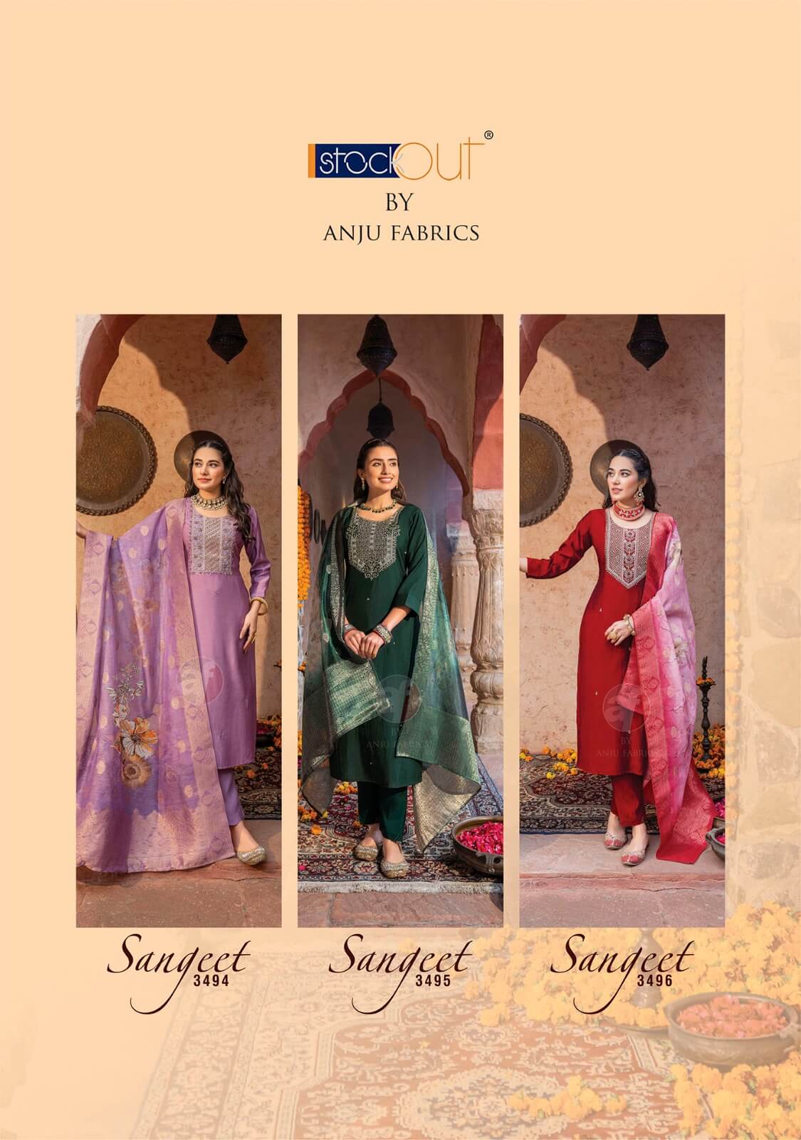 Anju Fabrics Sangeet Vol 5 Readymade Dress Catalog collection 4