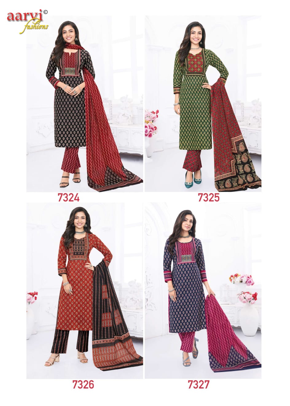 Aarvi Fashions Gamthi Vol 5 Cotton Salwar Kameez Catalog collection 8