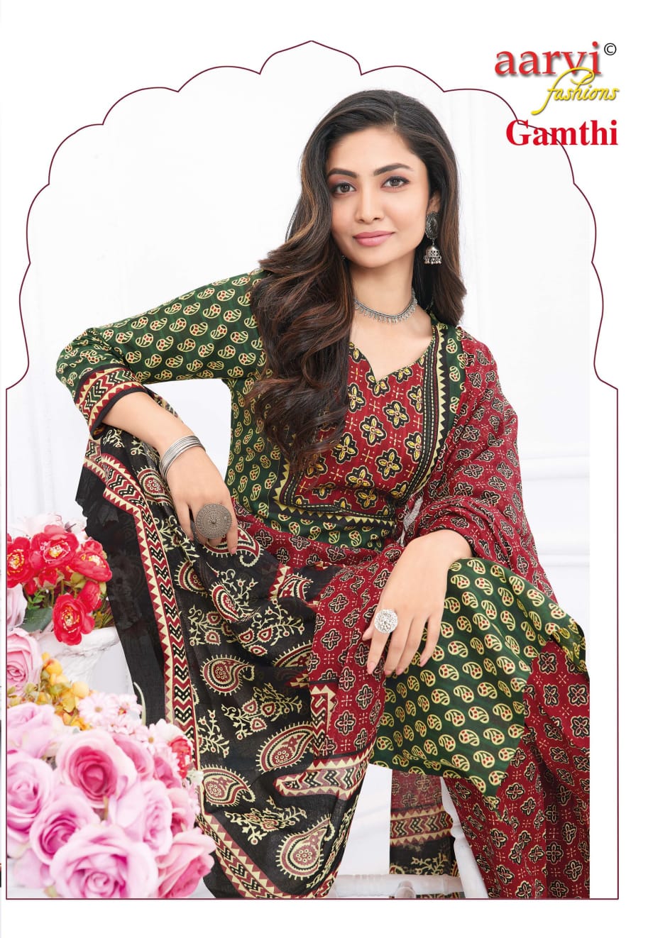 Aarvi Fashions Gamthi Vol 5 Cotton Salwar Kameez Catalog collection 3