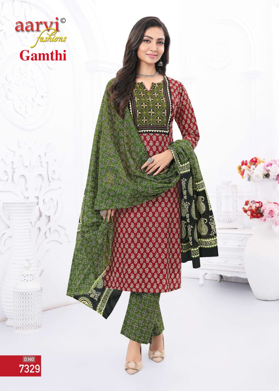 Aarvi Fashions Gamthi Vol 5 Cotton Salwar Kameez Catalog collection 11