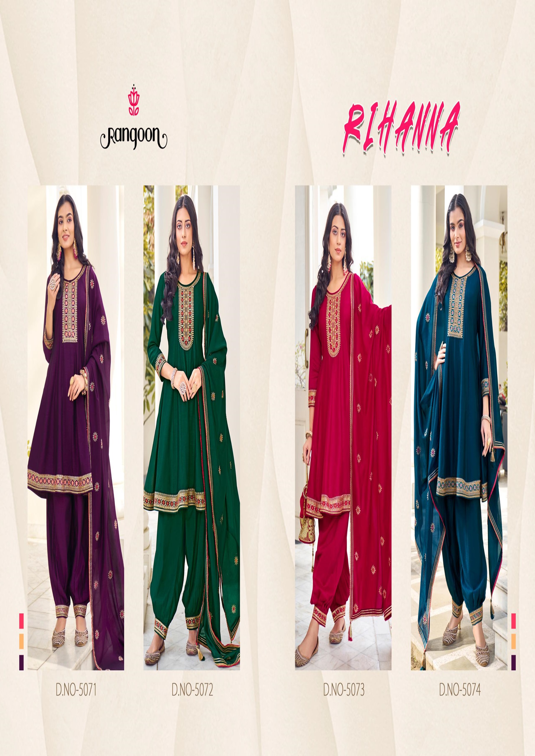 Rangoon Rihanna Designer Wedding Party Salwar Suits Catalog collection 1