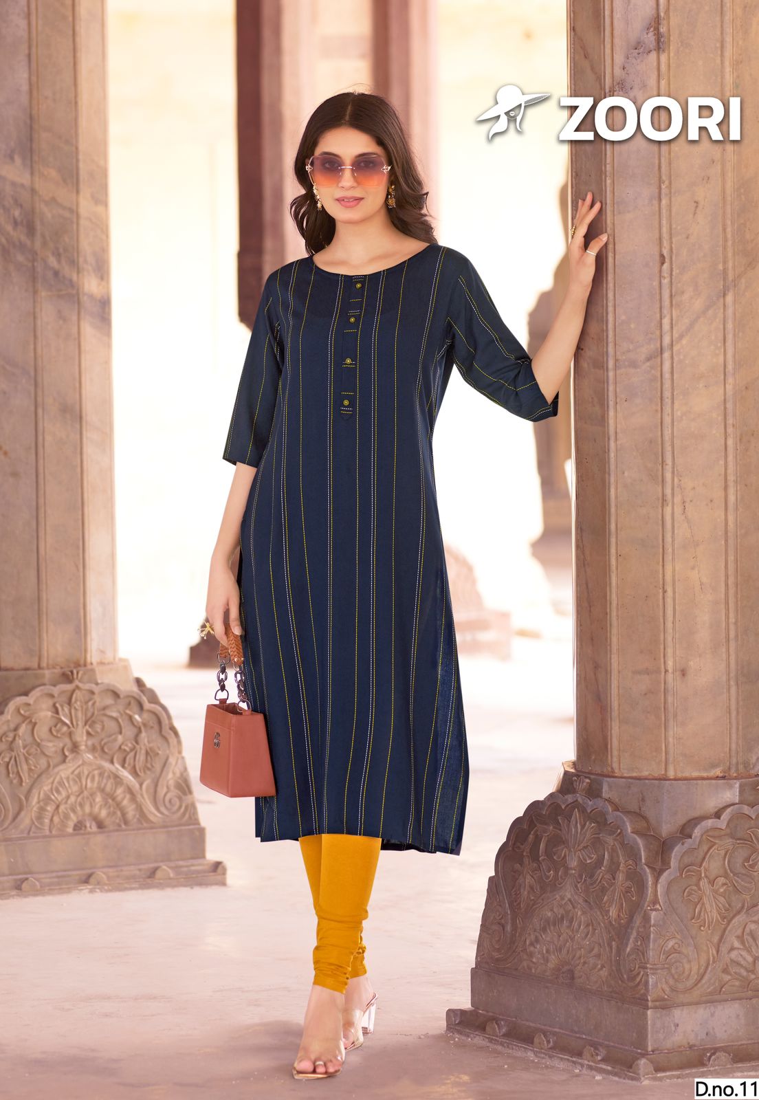 Zoori Akshara Vol 28 Office Wear Kurtis Catalog collection 6