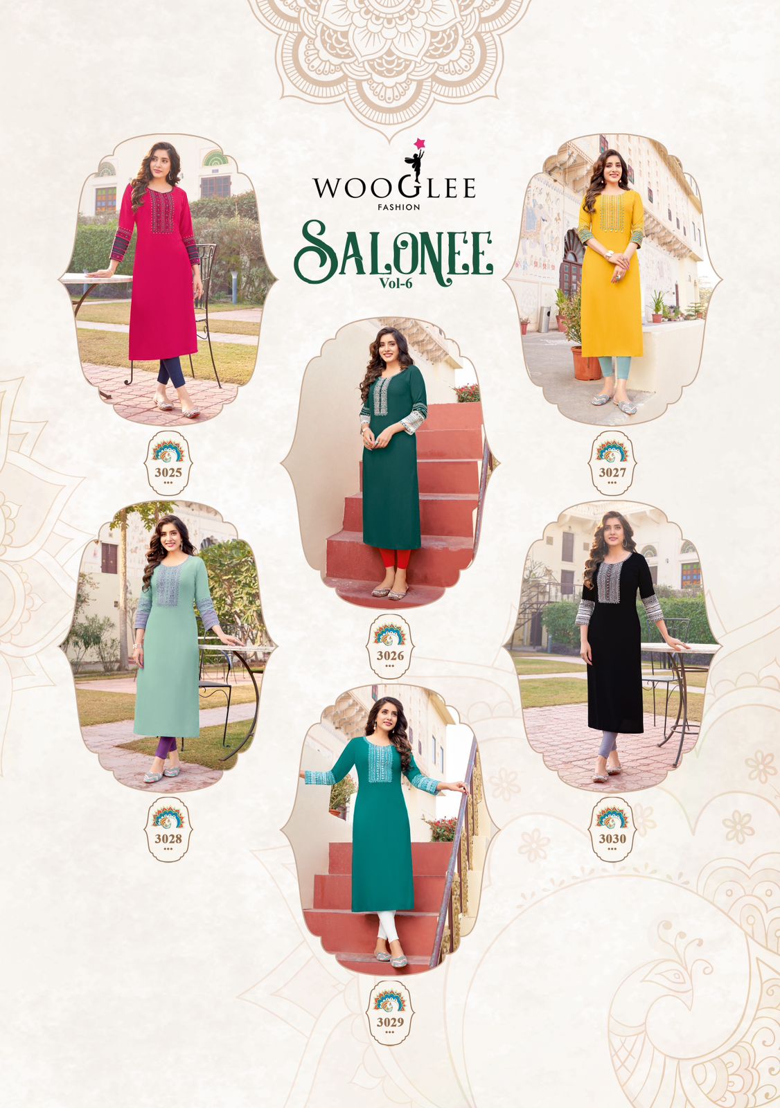 Wooglee Salonee Vol 6 Rayon Kurti Catalog collection 10