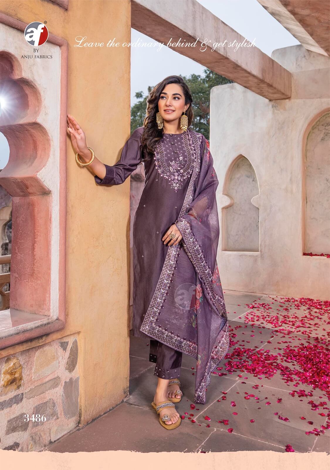 Anju Fabrics Gazal Vol 4 Embroidery Salwar Kameez Catalog collection 13