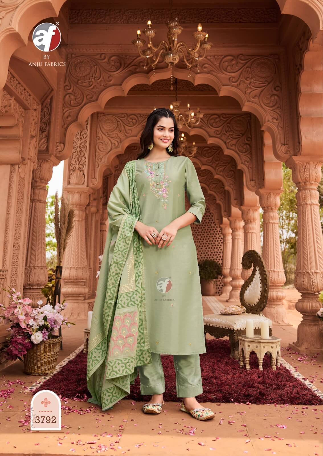 Anju Fabrics Once More Vol 4 Salwar Kameez Catalog collection 8