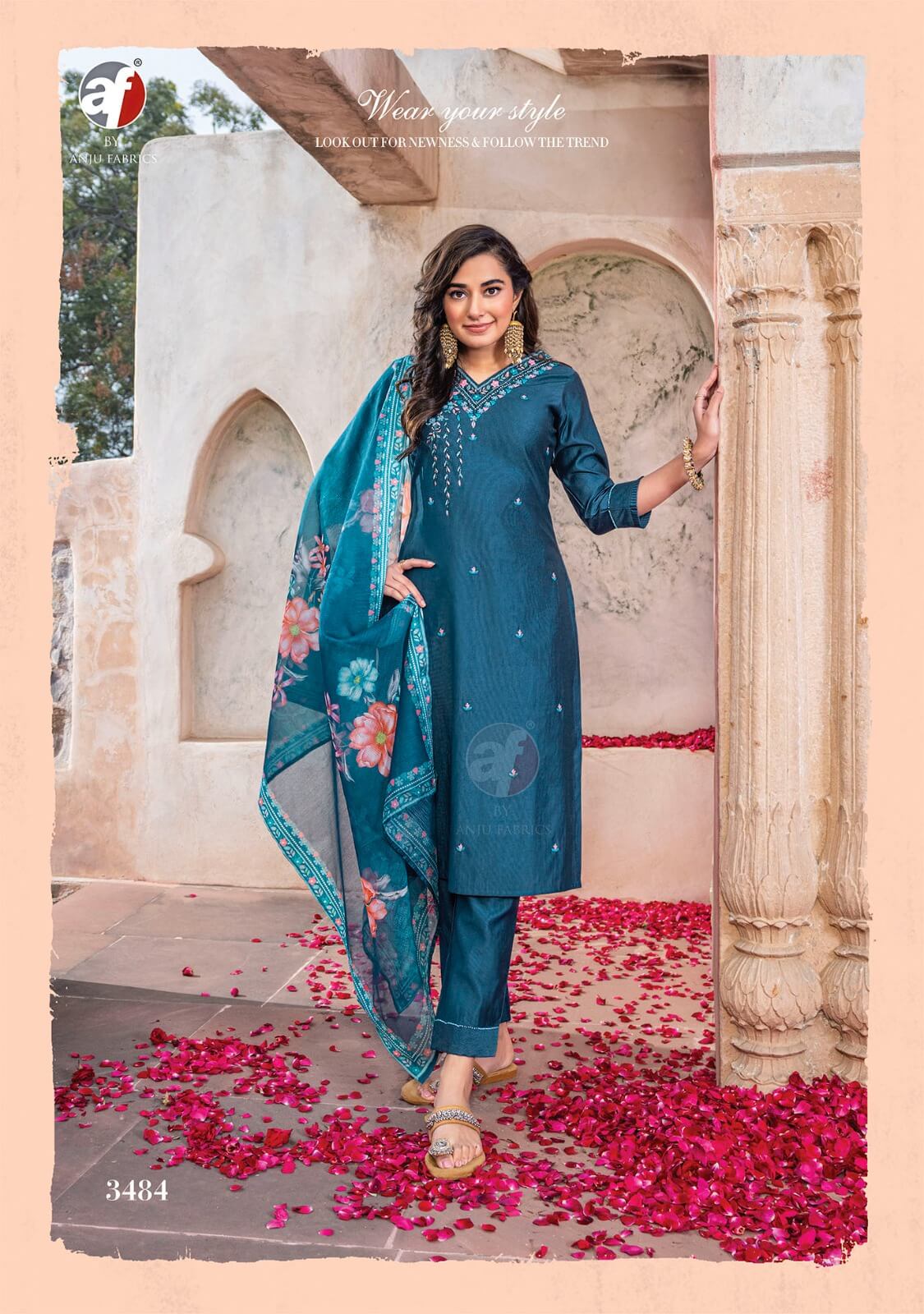 Anju Fabrics Gazal Vol 4 Embroidery Salwar Kameez Catalog collection 5