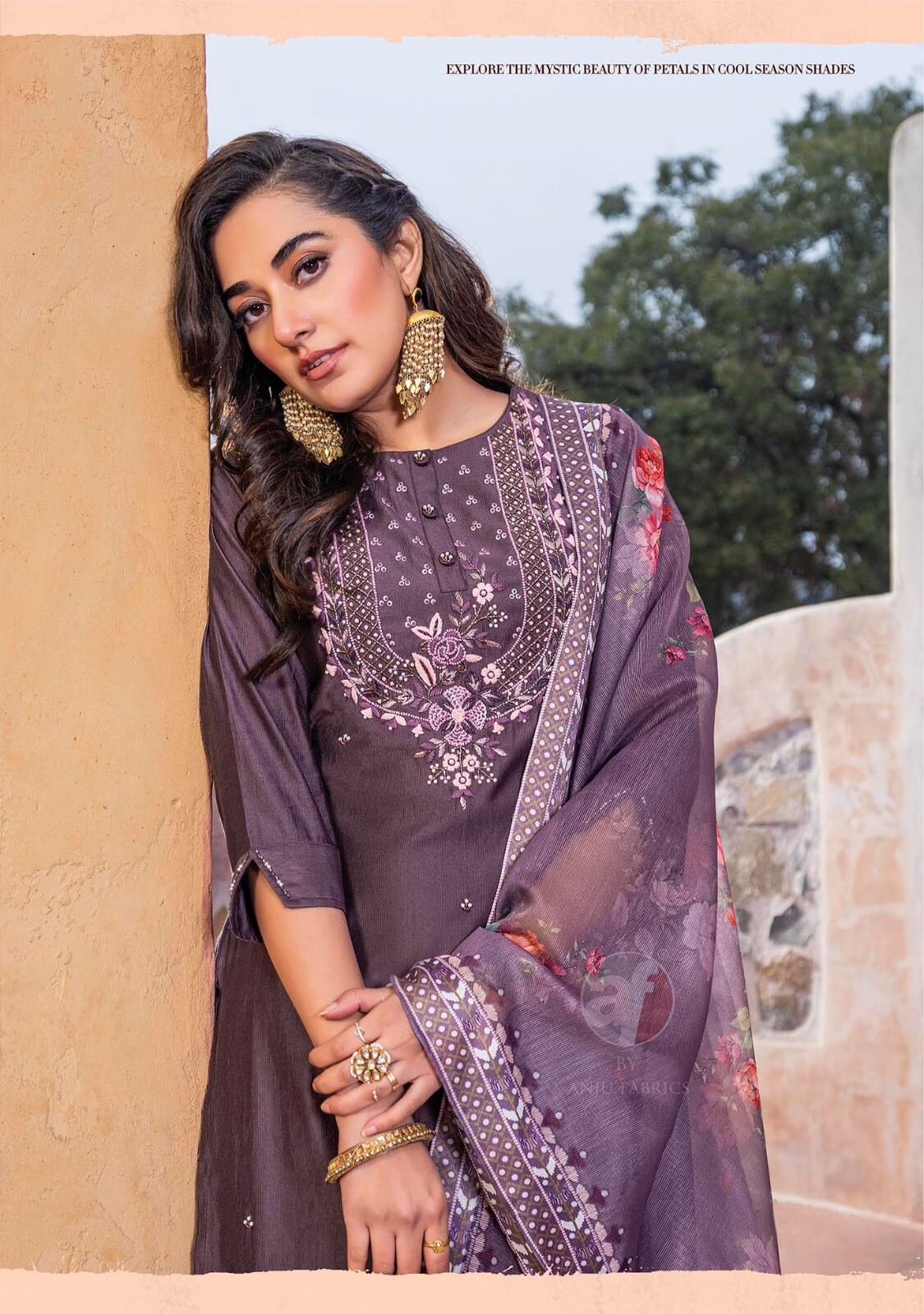 Anju Fabrics Gazal Vol 4 Embroidery Salwar Kameez Catalog collection 15