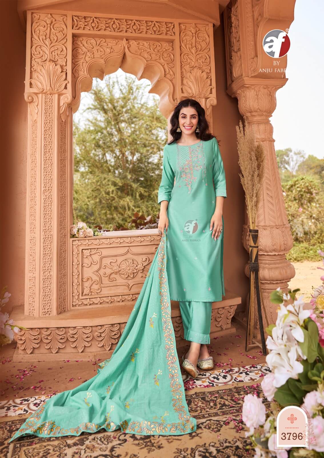 Anju Fabrics Once More Vol 4 Salwar Kameez Catalog collection 6