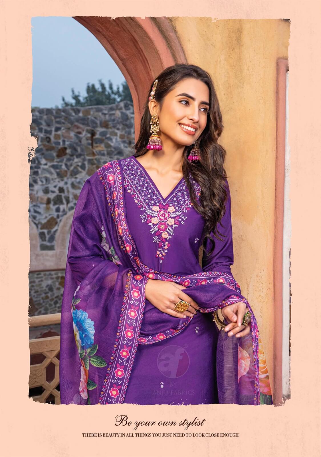 Anju Fabrics Gazal Vol 4 Embroidery Salwar Kameez Catalog collection 4