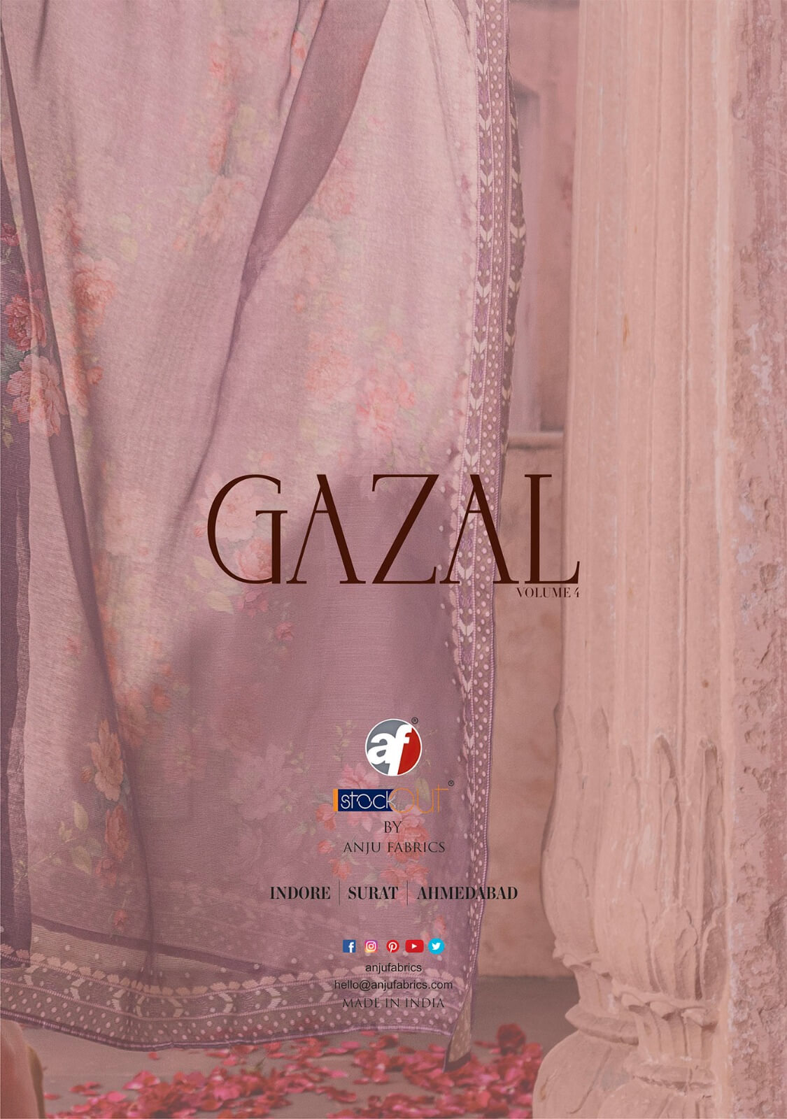 Anju Fabrics Gazal Vol 4 Embroidery Salwar Kameez Catalog collection 2