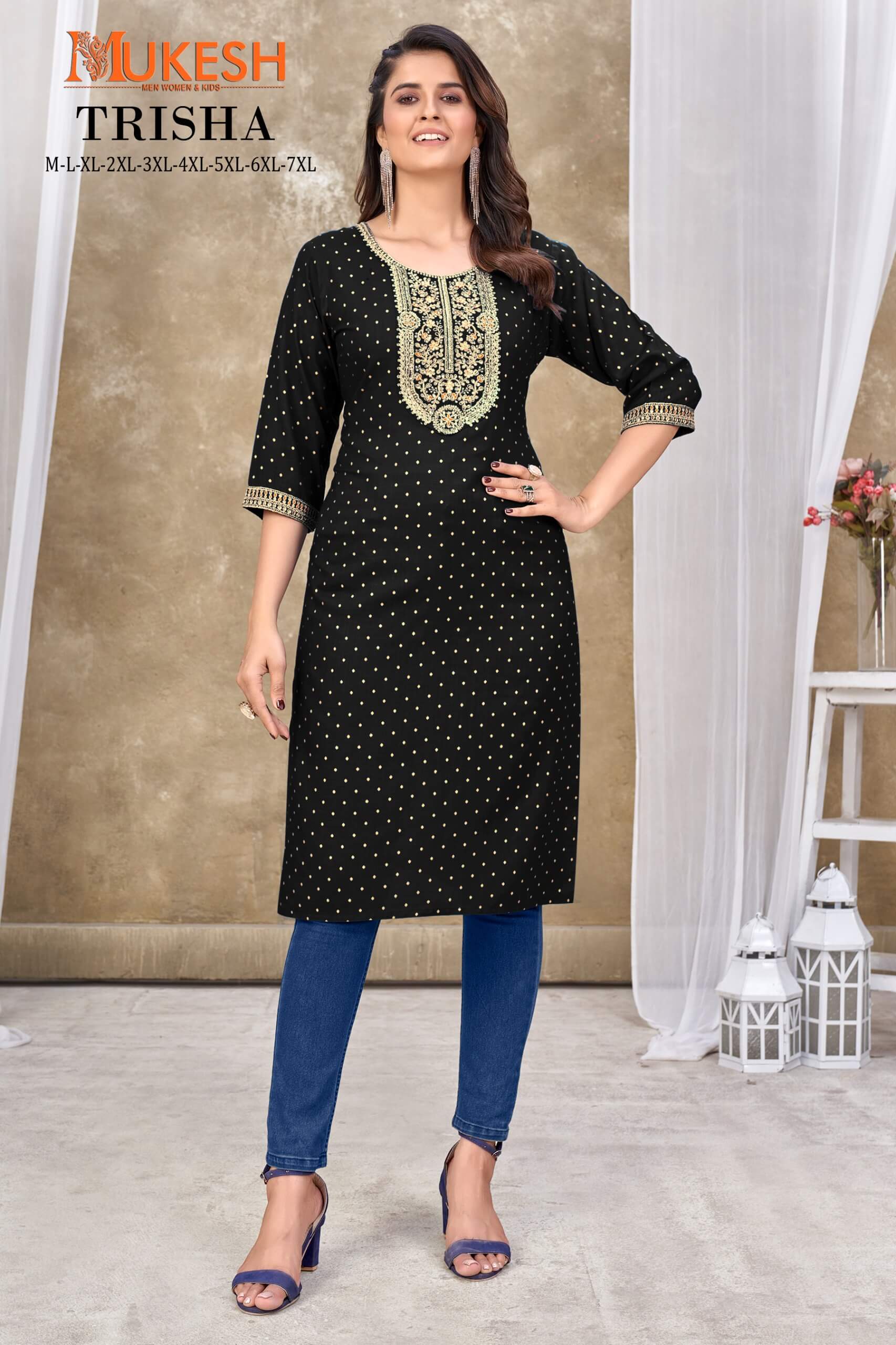 Mukesh Trisha Rayon Kurti Catalog collection 8