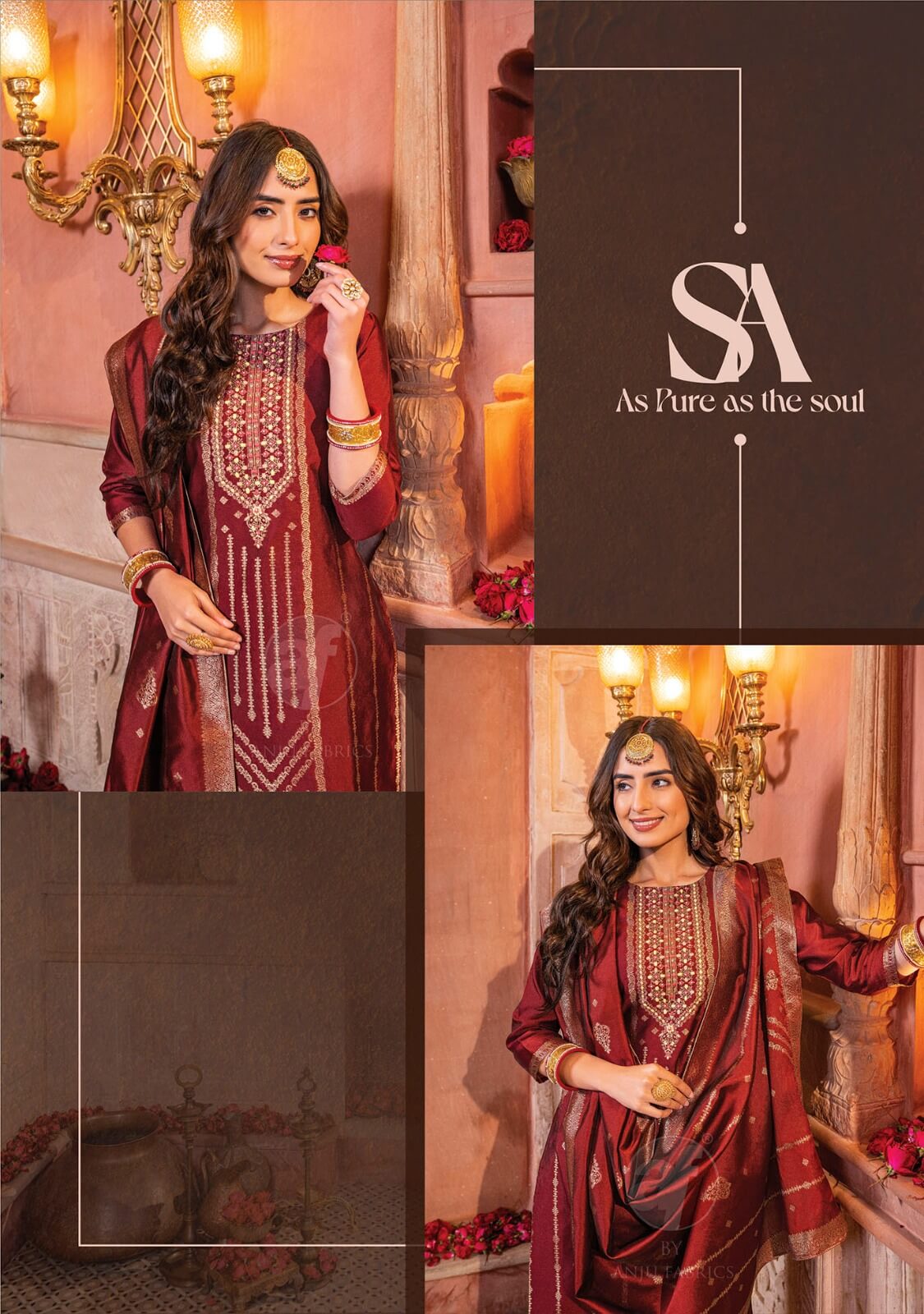 Anju Fabrics Silk Affair Vol 3 Readymade Dress Catalog collection 12