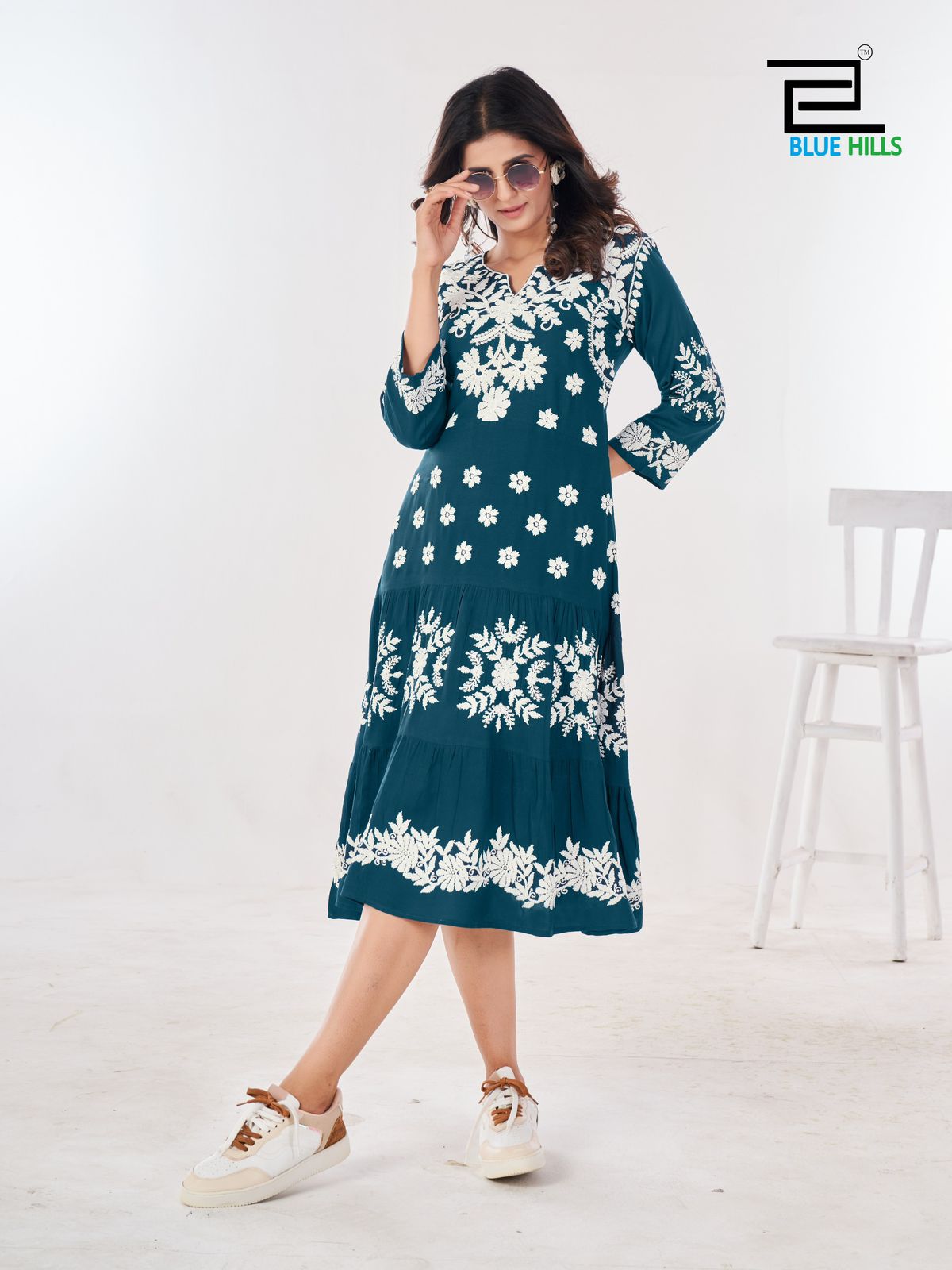 Blue Hills Kiara Vol 10 Lucknowi Work Kurti Catalog collection 8