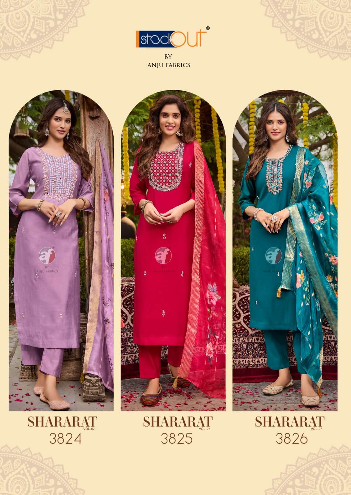 Anju Fabrics Shararat Vol 7 Readymade Dress Catalog collection 15