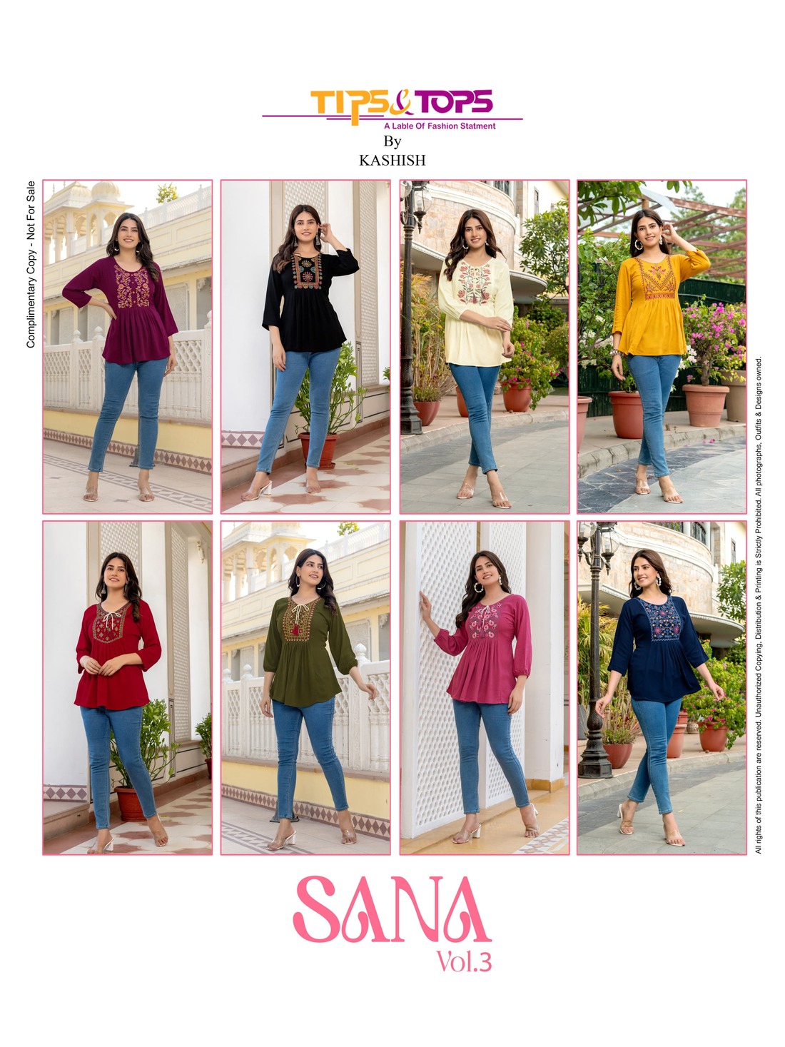 Tips And Tops Sana Vol 3 Rayon Kurti Catalog collection 9