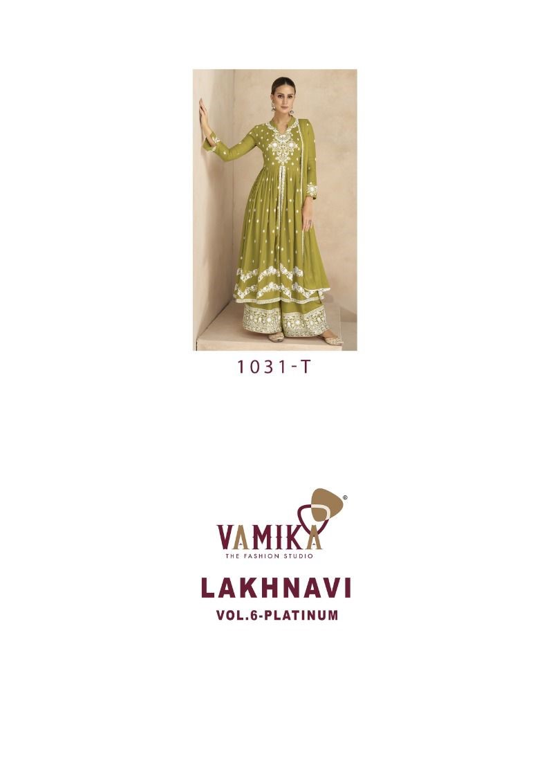 Vamika Lakhnavi Vol 6 Platinum Lucknowi Work Kurti Catalog collection 8