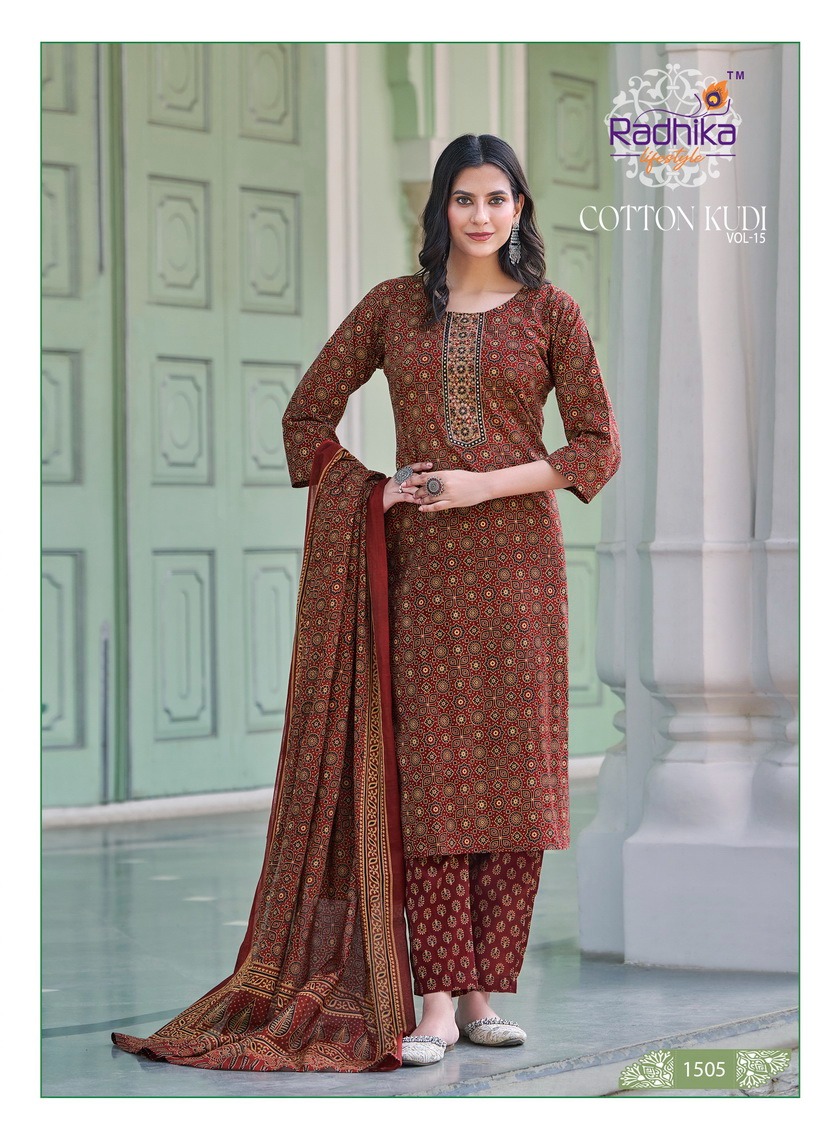 Radhika Lifestyle Cotton Kudi Vol 15 Printed Catalog collection 9