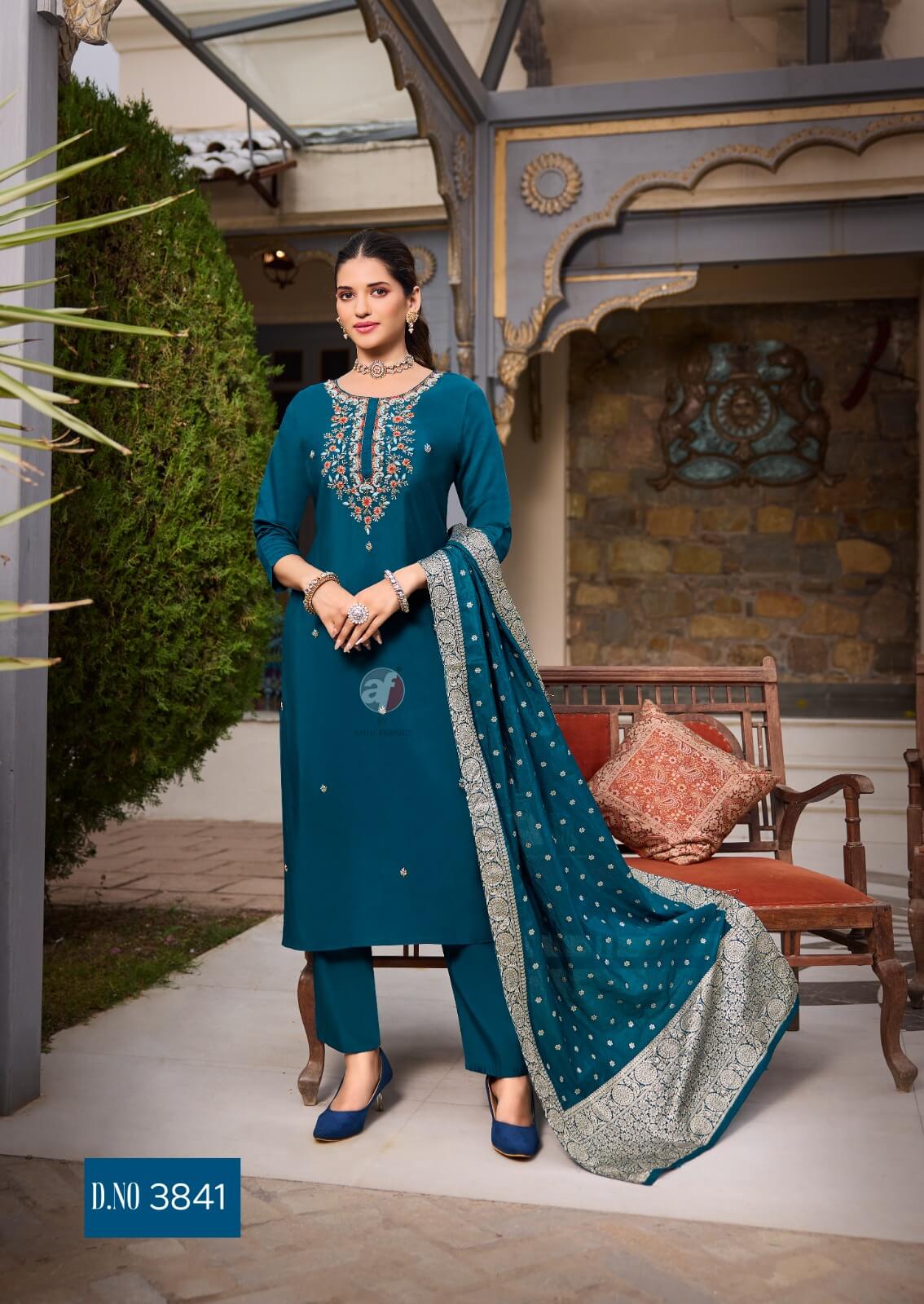 Anju Fabrics Vastra Vol 3 Readymade Dress Catalog collection 15