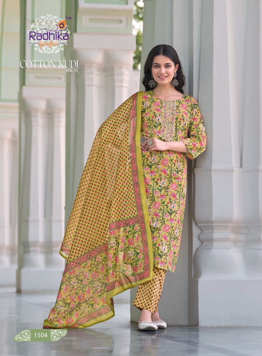 Radhika Lifestyle Cotton Kudi Vol 15 Printed Catalog collection 11