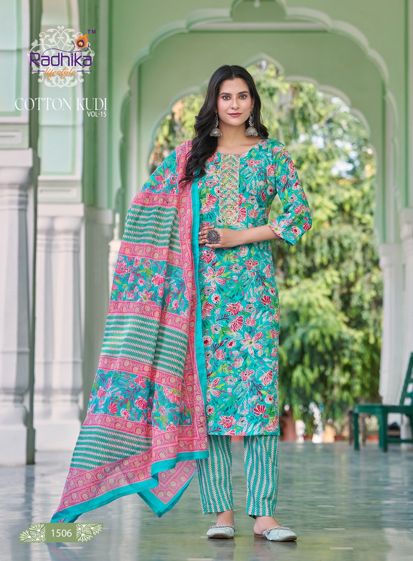 Radhika Lifestyle Cotton Kudi Vol 15 Printed Catalog collection 7