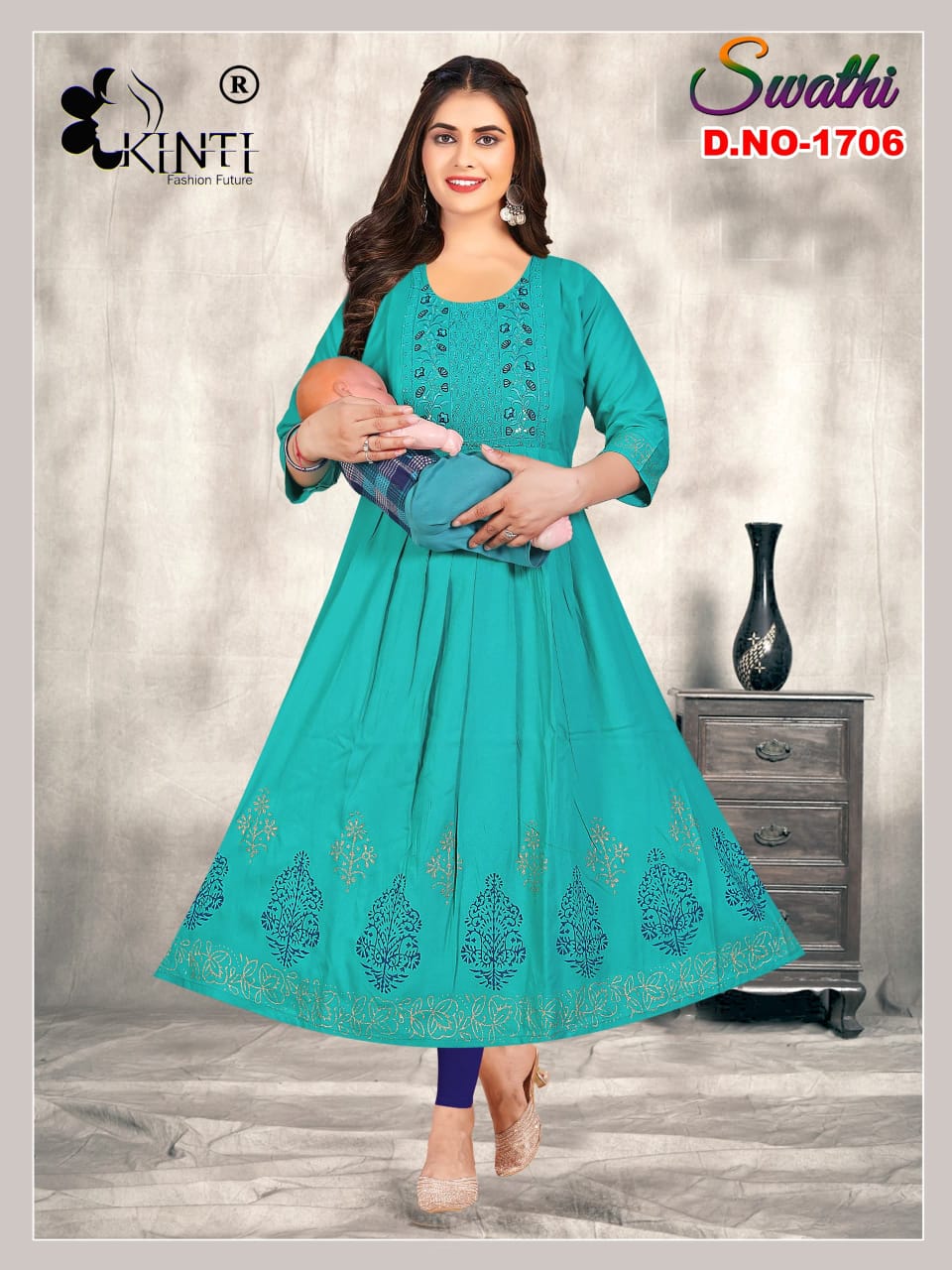 Kinti Swathi Vol 17 Feeding Kurtis Catalog collection 4