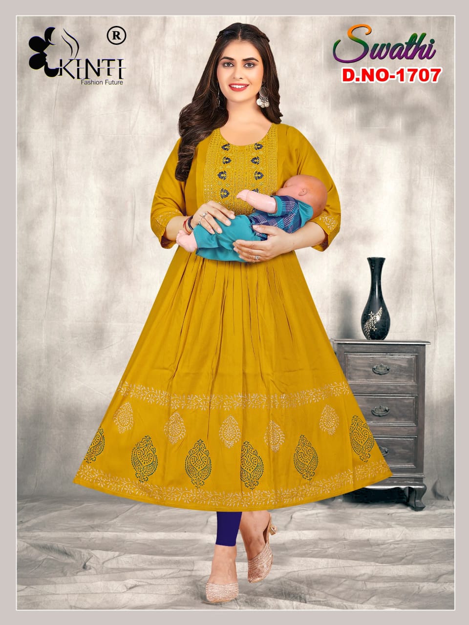 Kinti Swathi Vol 17 Feeding Kurtis Catalog collection 7