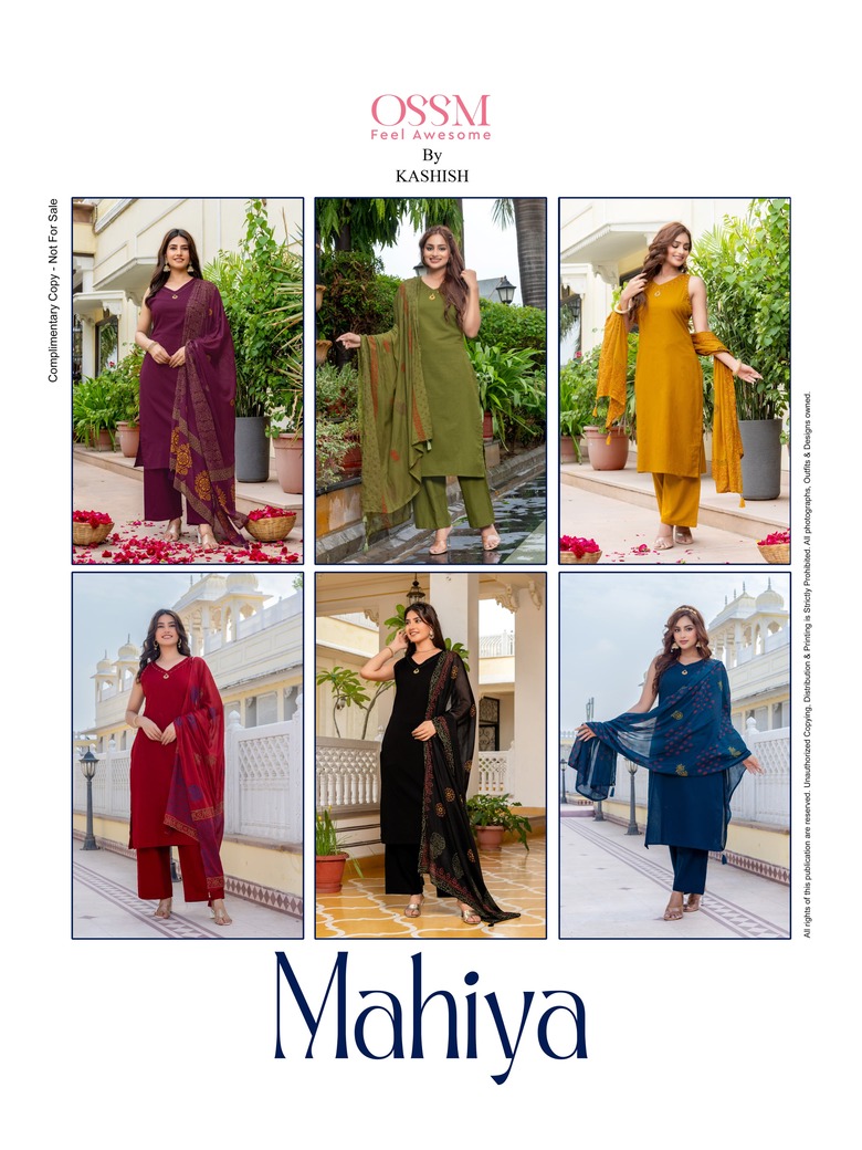 Ossm Mahiya Co Ord Pallazo Dupatta Catalog collection 7