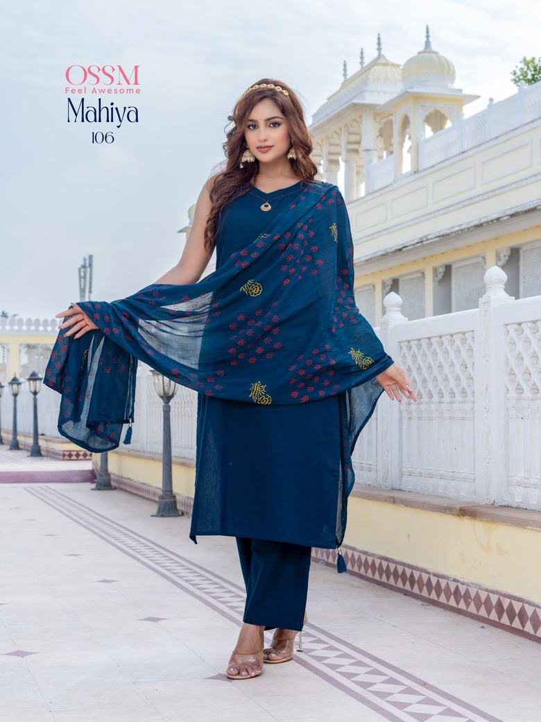 Ossm Mahiya Co Ord Pallazo Dupatta Catalog collection 2