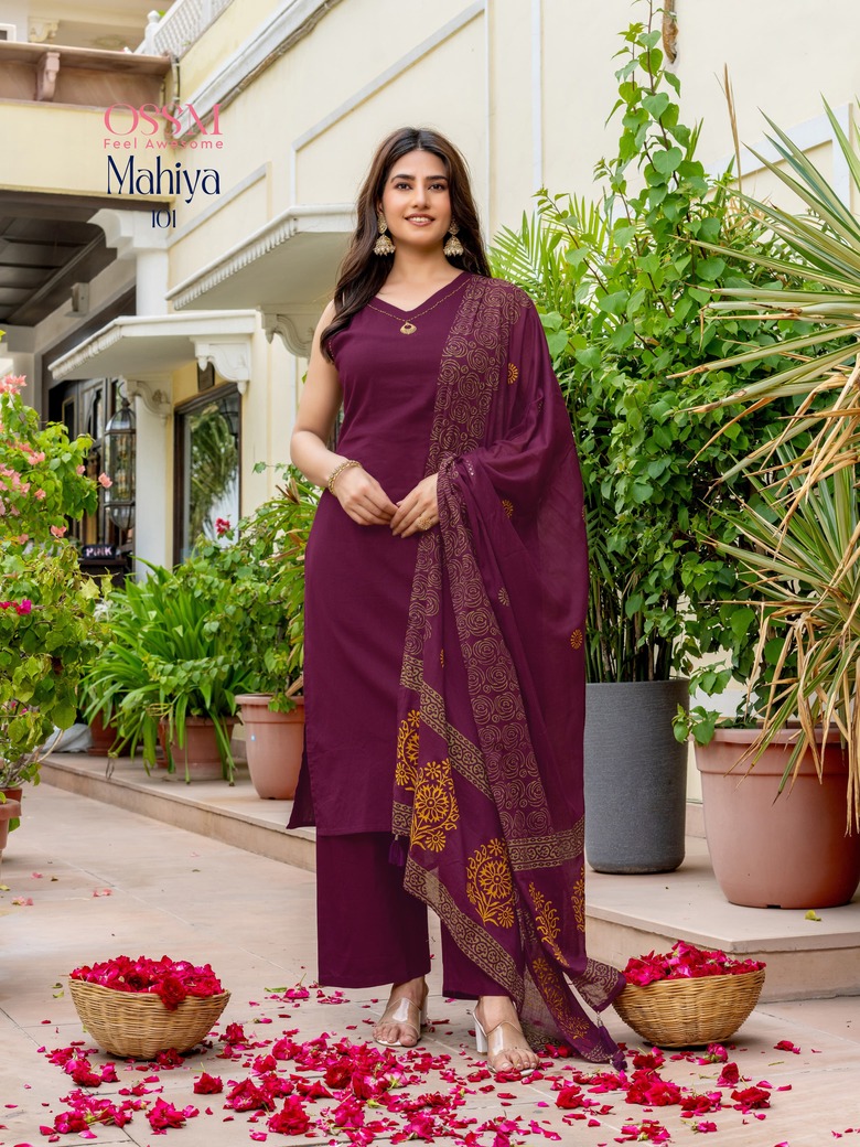 Ossm Mahiya Co Ord Pallazo Dupatta Catalog collection 6