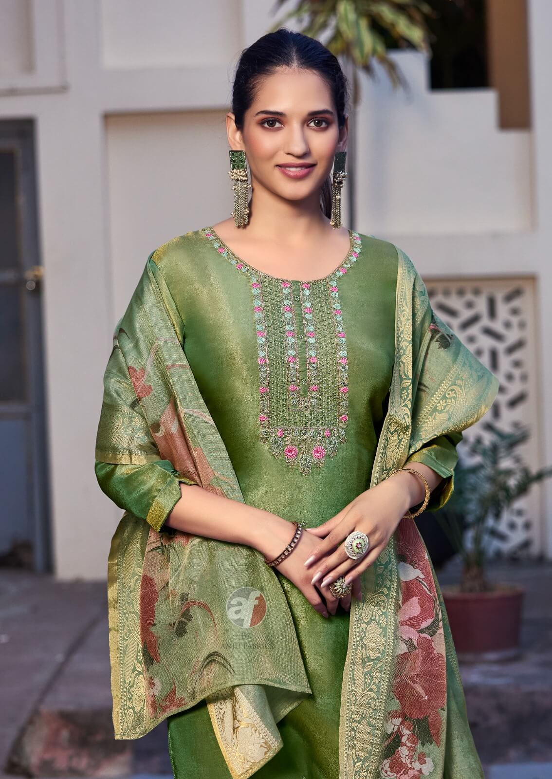 Anju Fabrics Silk Affair Vol 4 Embroidery Salwar Kameez Catalog collection 10