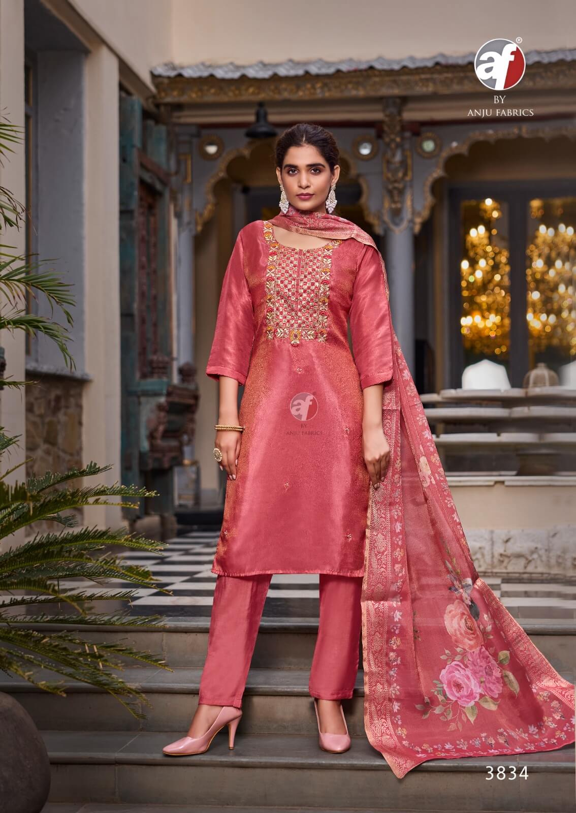 Anju Fabrics Silk Affair Vol 4 Embroidery Salwar Kameez Catalog collection 8