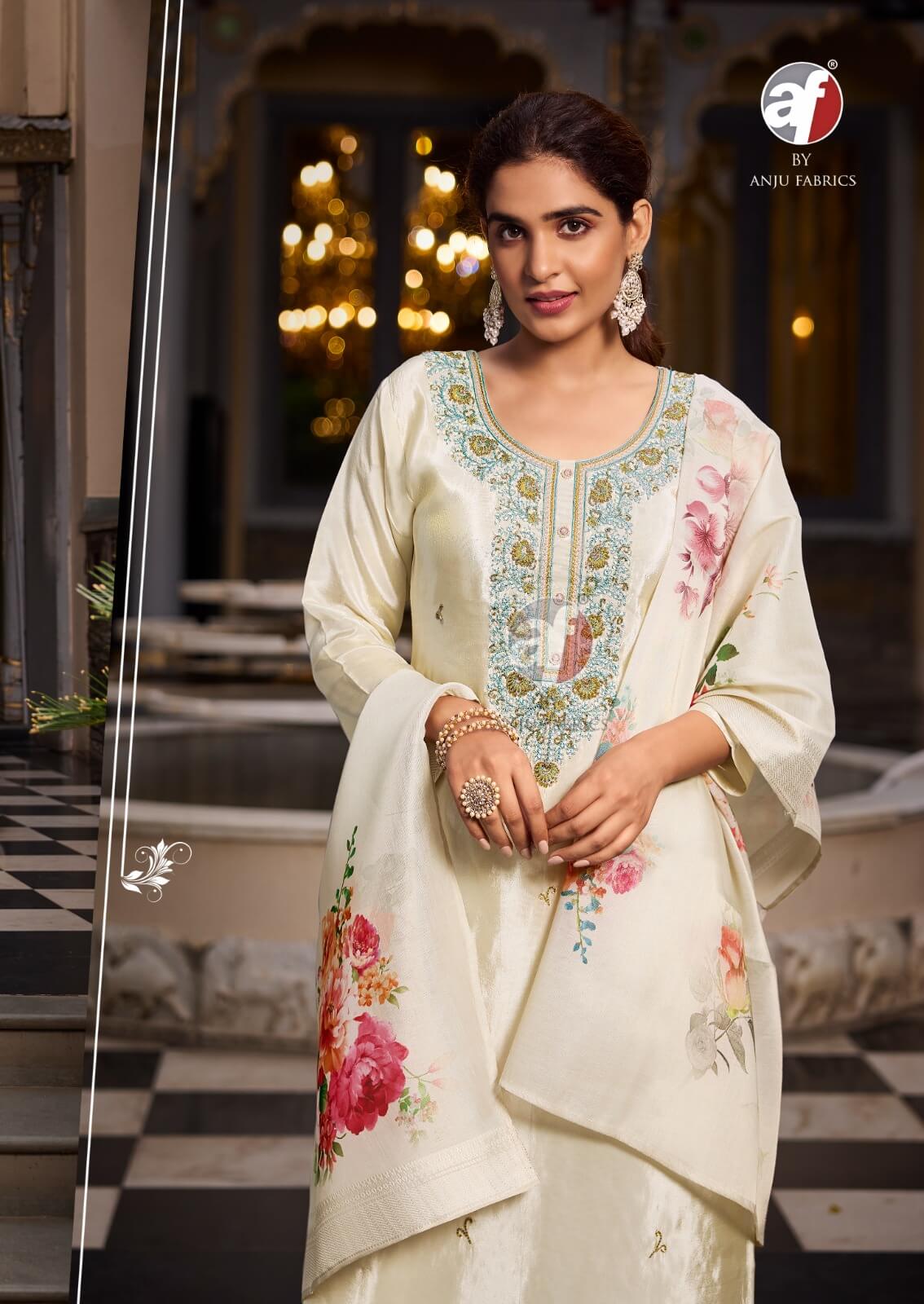 Anju Fabrics Silk Affair Vol 4 Embroidery Salwar Kameez Catalog collection 3