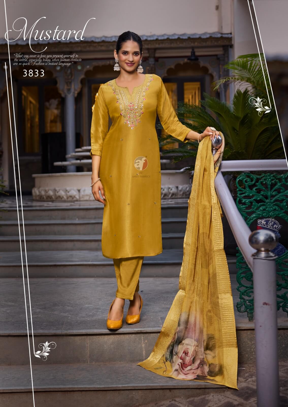 Anju Fabrics Silk Affair Vol 4 Embroidery Salwar Kameez Catalog collection 6