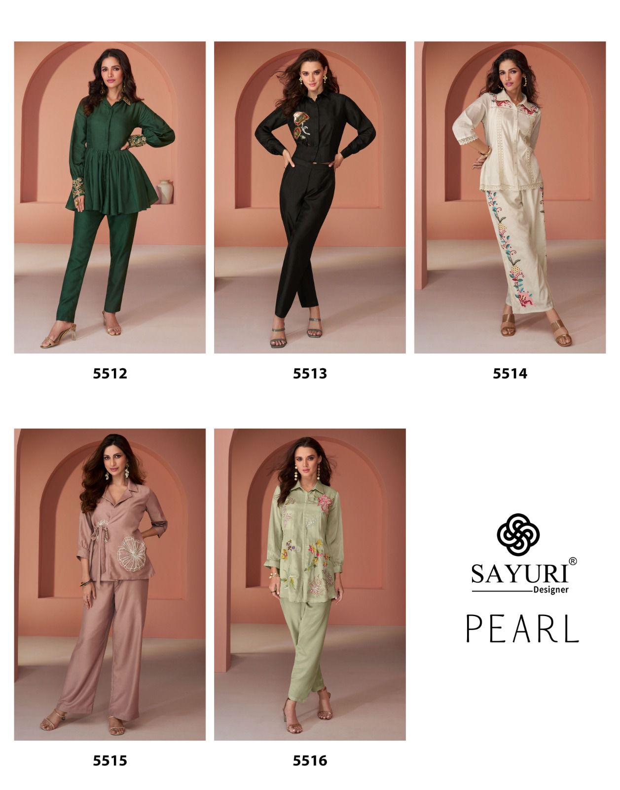 Sayuri Designer Pearl Co Ord Set Catalog collection 4