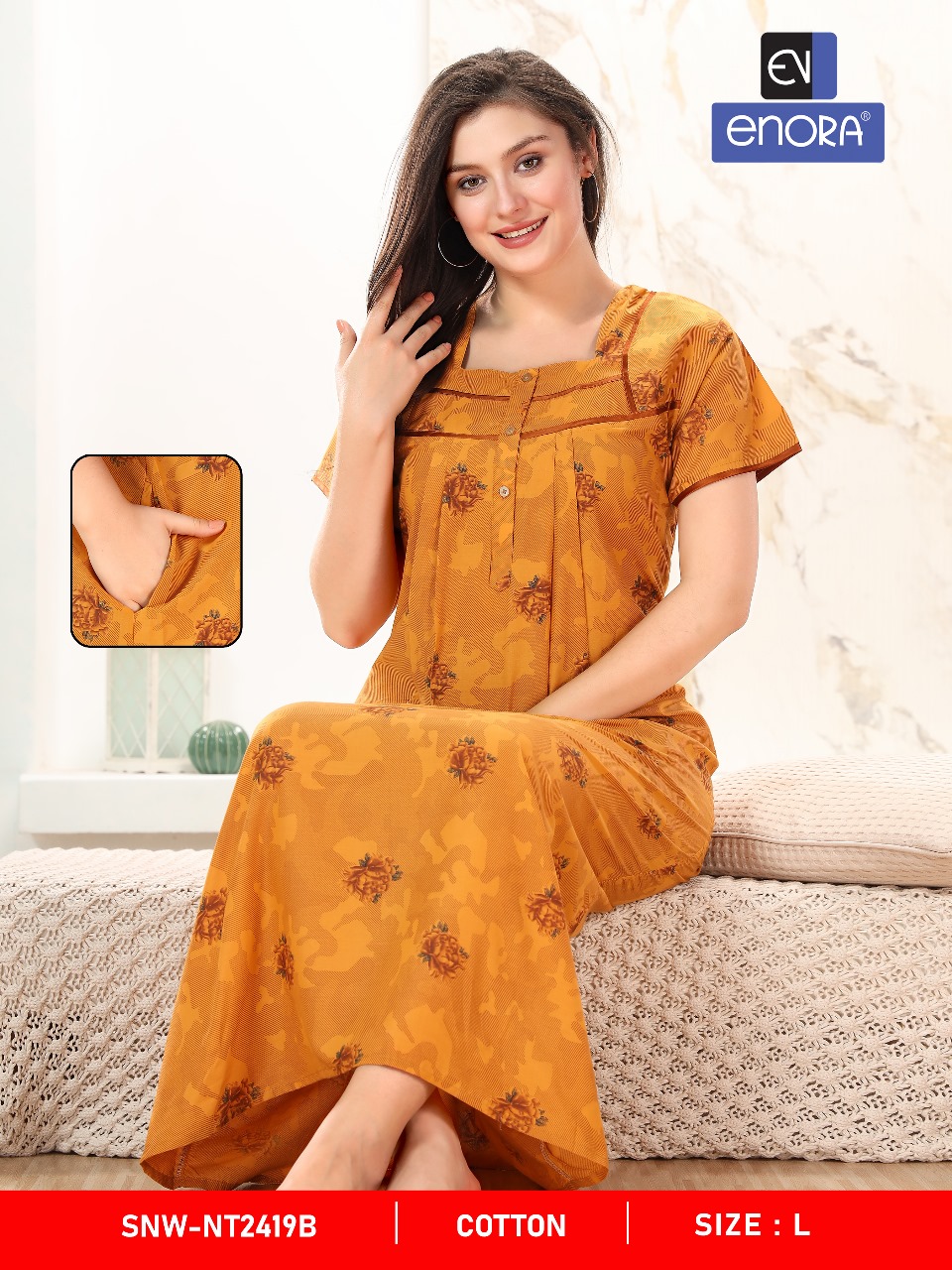 Enora Cotton Fancy Nighty 2  Night Dress Catalog collection 2