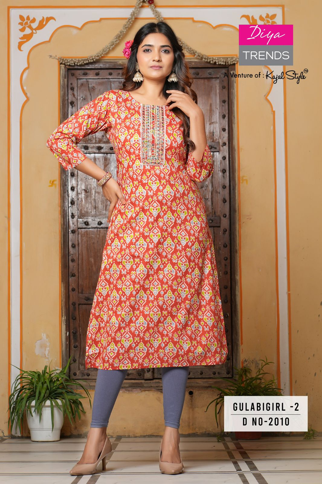 Diya Trends Cotton Kurti Cotton Kurtis Size Set collection 10