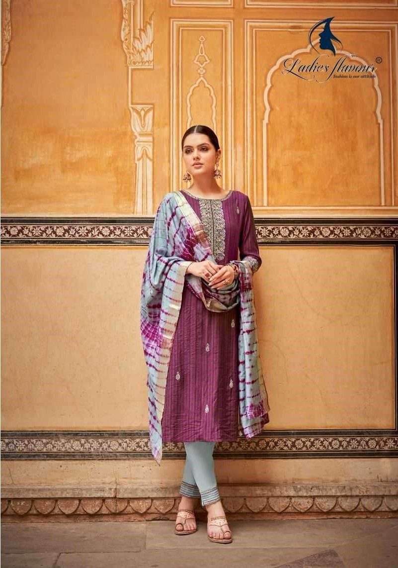 Ladies Flavour Anupama Embroidery Salwar Kameez Catalog collection 3