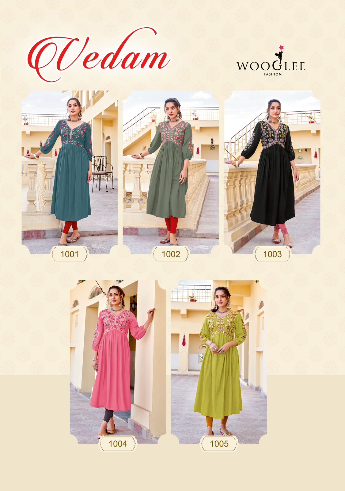 Wooglee Fashion Vedam Rayon Kurti Catalog collection 4