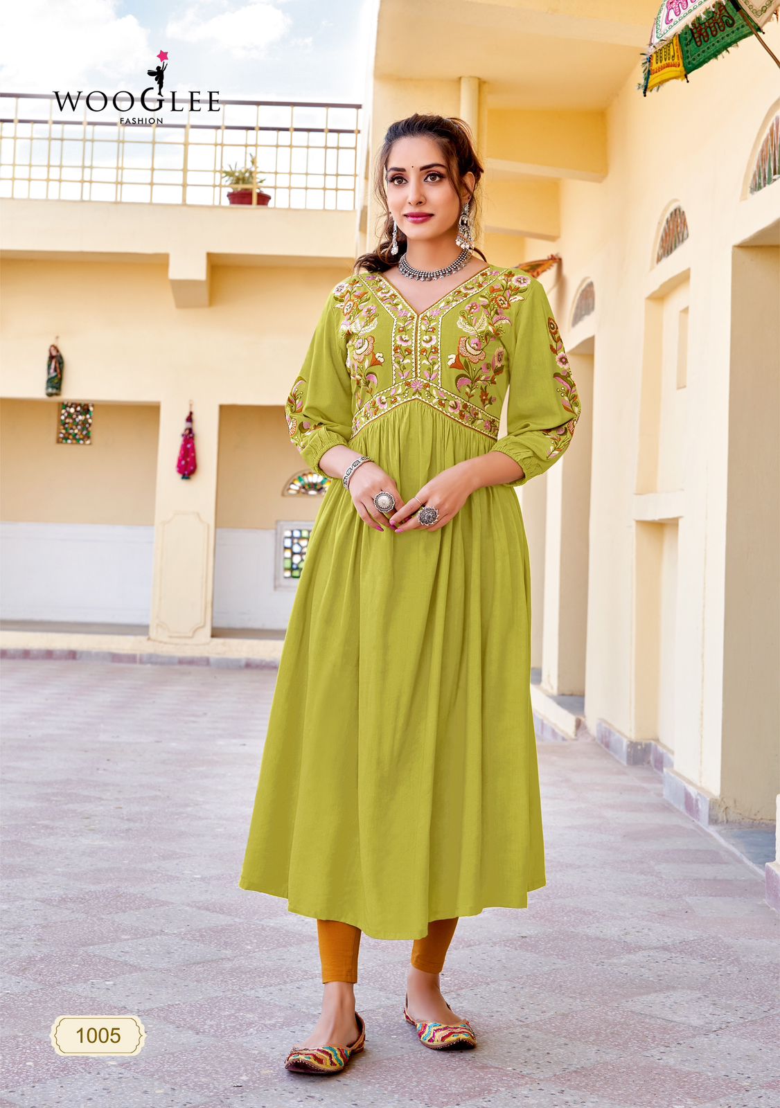 Wooglee Fashion Vedam Rayon Kurti Catalog collection 6