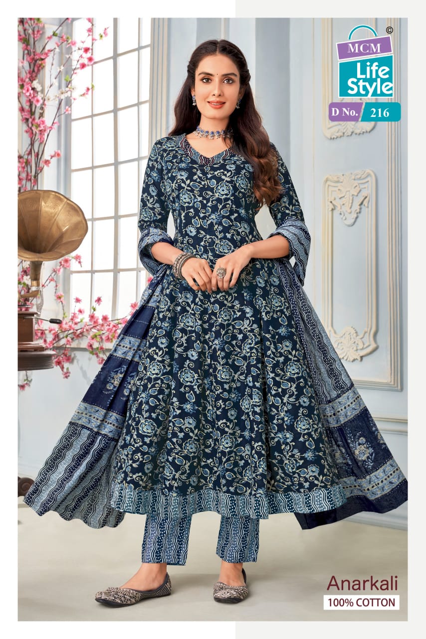 Mcm Lifestyle Anarkali Vol 2 Cotton Salwar Kameez Catalog collection 8