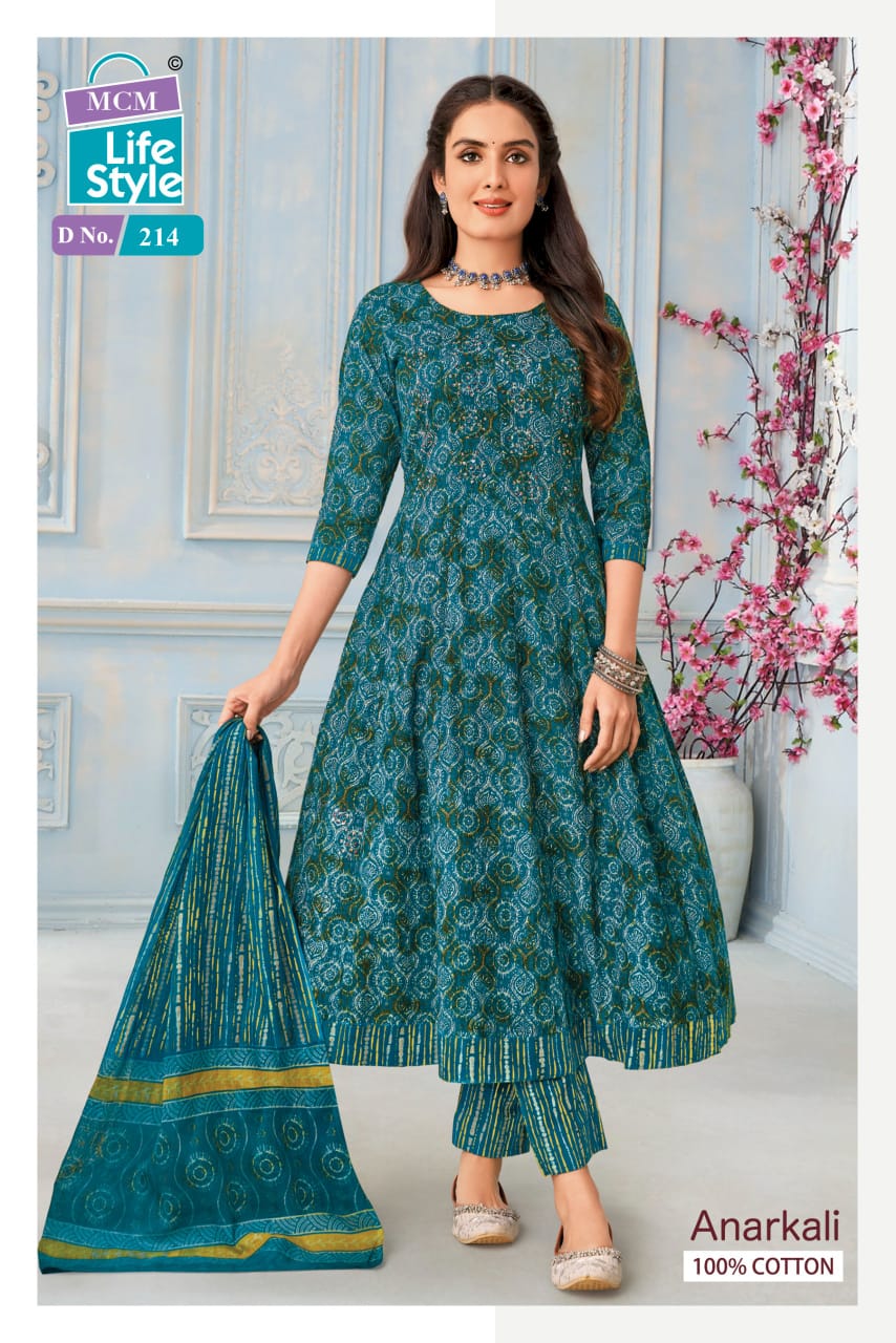 Mcm Lifestyle Anarkali Vol 2 Cotton Salwar Kameez Catalog collection 9