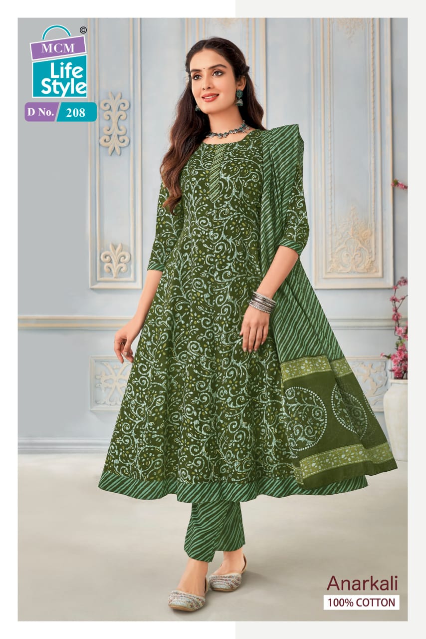 Mcm Lifestyle Anarkali Vol 2 Cotton Salwar Kameez Catalog collection 10