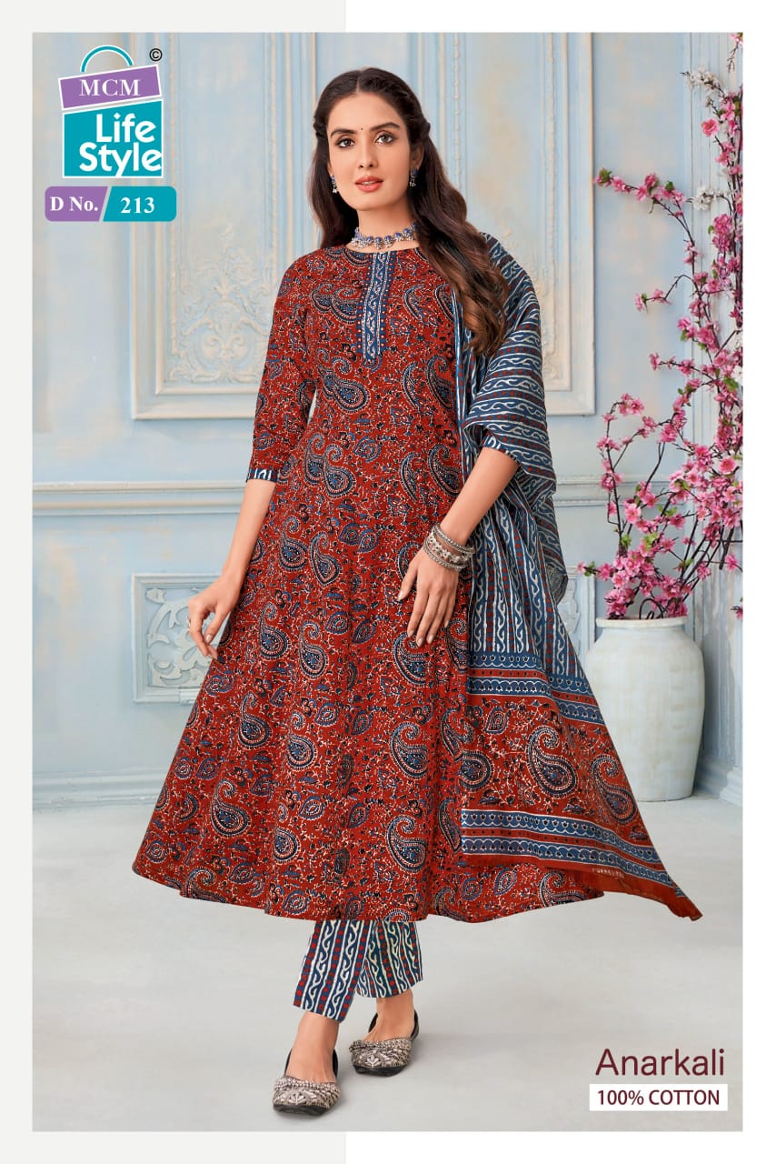 Mcm Lifestyle Anarkali Vol 2 Cotton Salwar Kameez Catalog collection 7