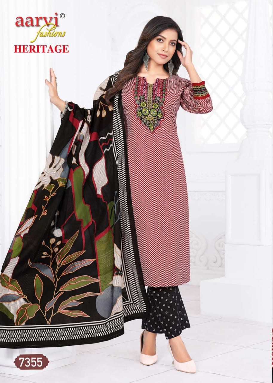 Aarvi Fashions  Heritage Vol 2 Printed Salwar Kameez Catalog collection 1