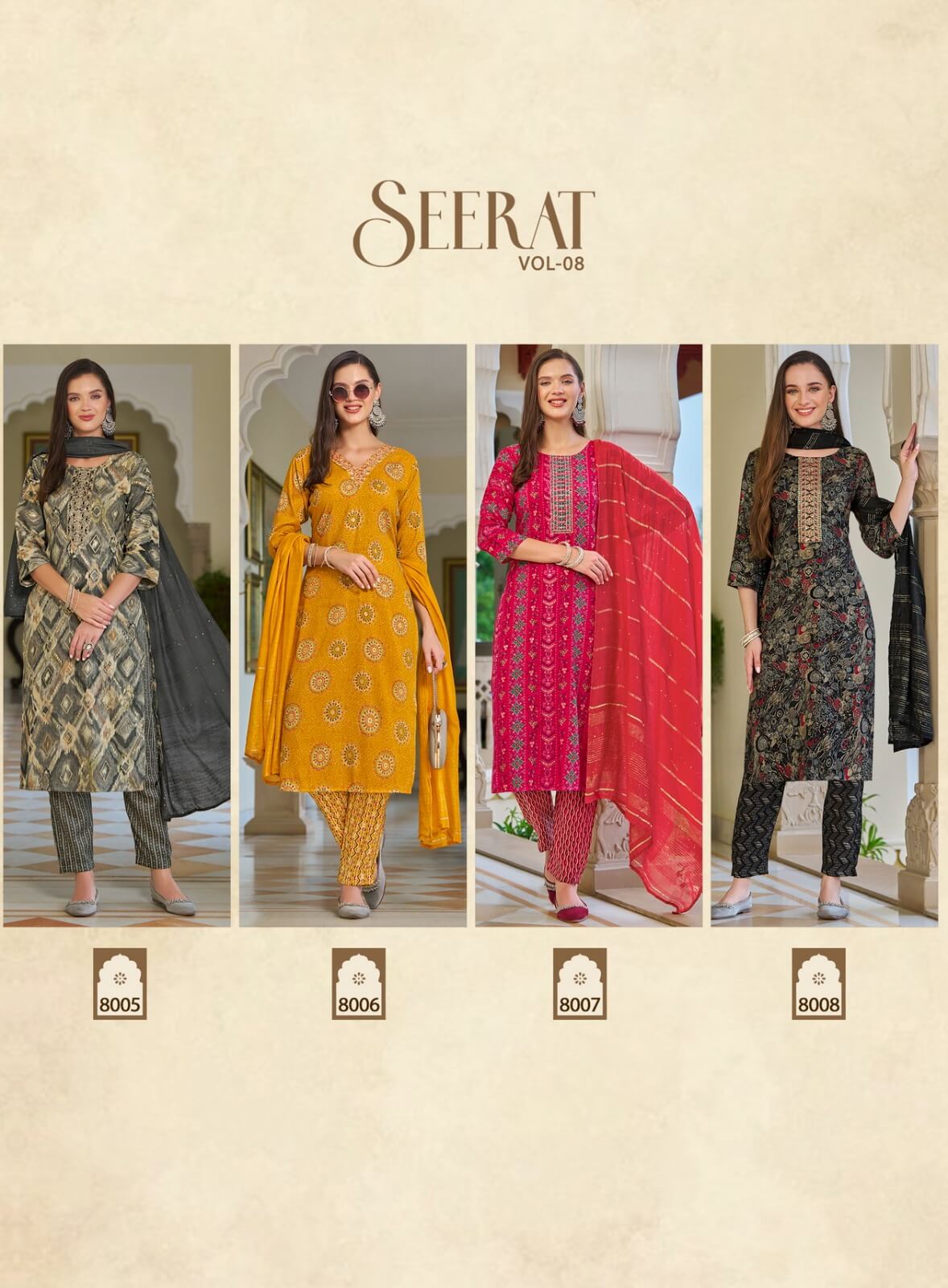 Radhika Lifestyle Seerat Vol 8 Printed Catalog collection 1