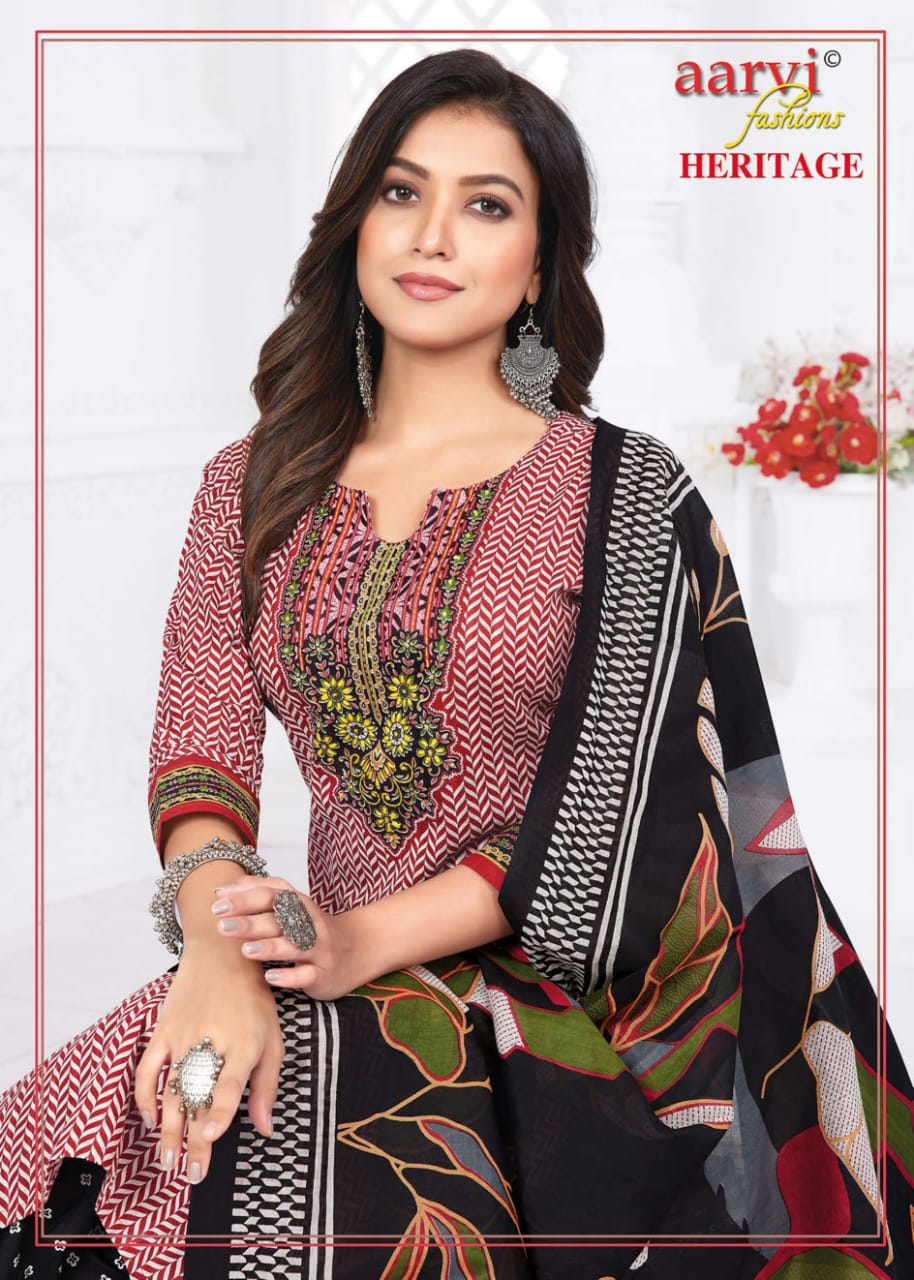 Aarvi Fashions  Heritage Vol 2 Printed Salwar Kameez Catalog collection 2