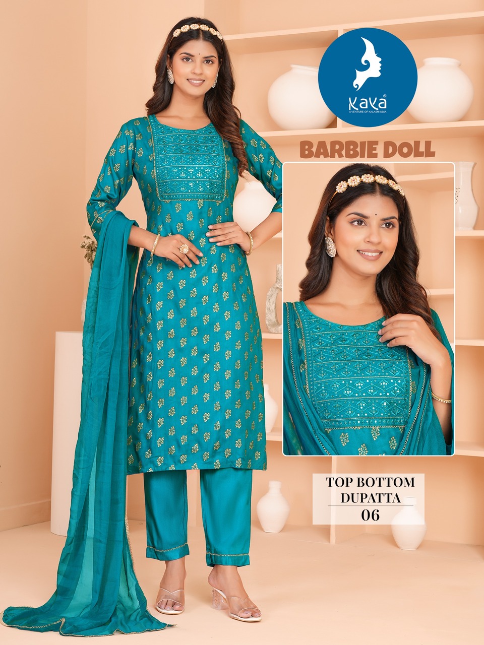 Kaya Barbie Doll Printed Salwar Kameez Catalog collection 3